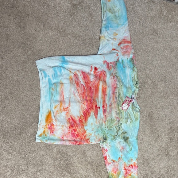 Sea Multicolor Ice-Dye Long Sleeve Sweatshirt - Picture 3 of 4